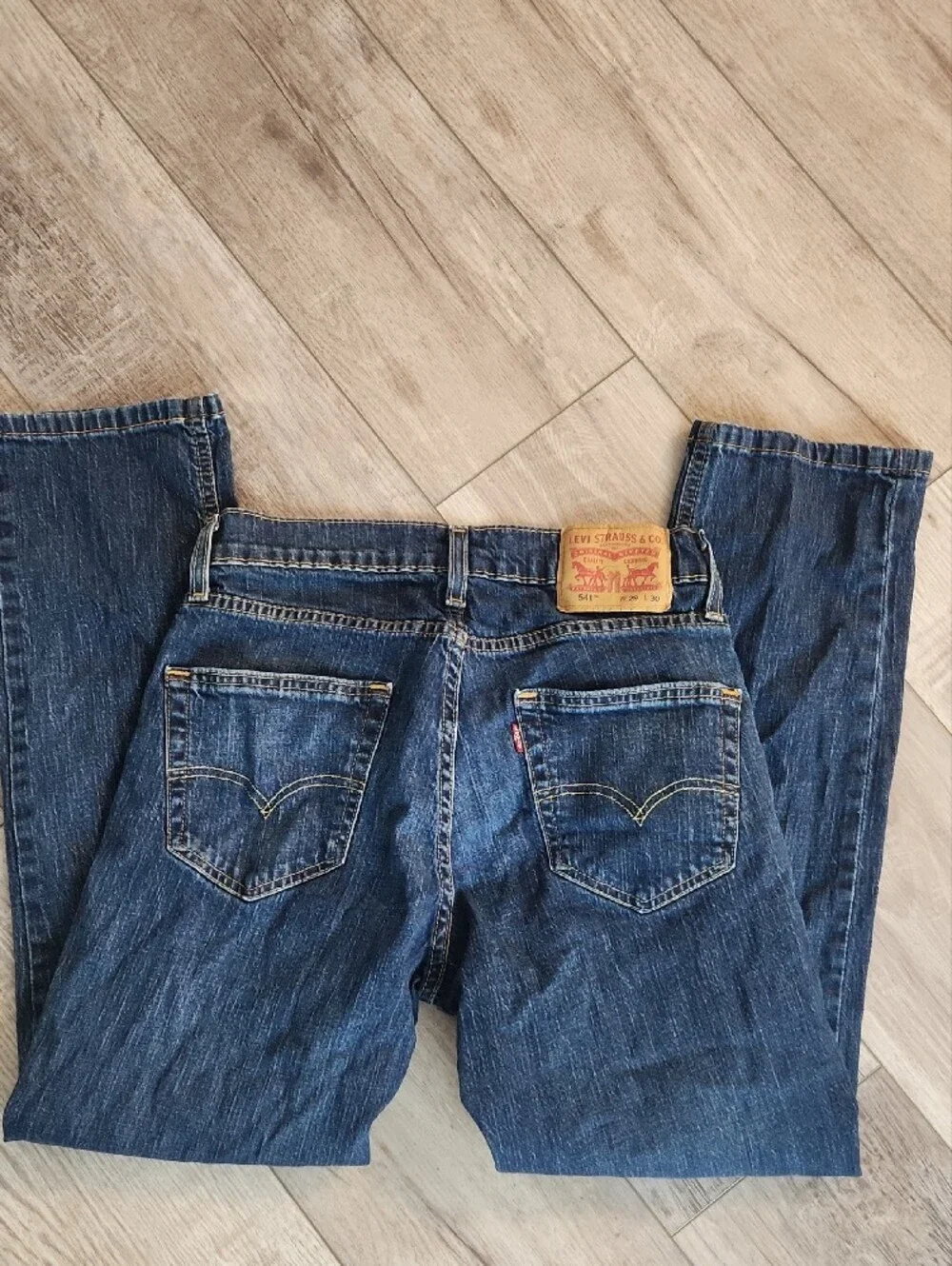 Levi's 541 Slim Straight Jeans in Dark Blue Denim